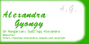 alexandra gyongy business card